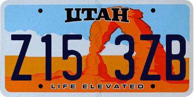 UT license plate Z153ZB