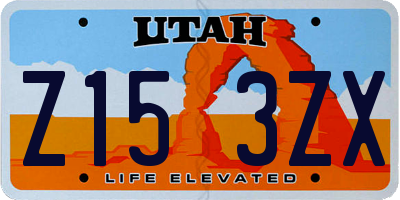 UT license plate Z153ZX