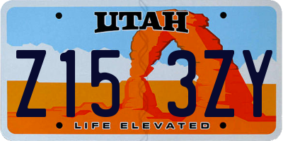 UT license plate Z153ZY
