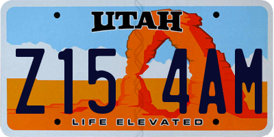 UT license plate Z154AM