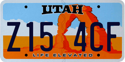UT license plate Z154CF