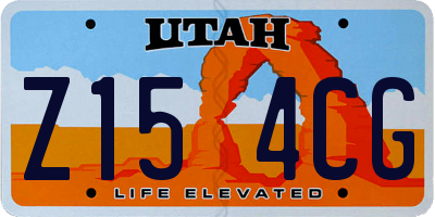 UT license plate Z154CG