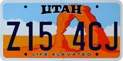 UT license plate Z154CJ