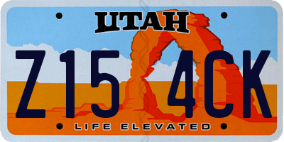 UT license plate Z154CK