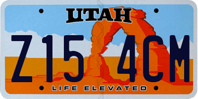 UT license plate Z154CM
