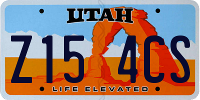 UT license plate Z154CS