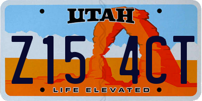 UT license plate Z154CT