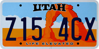 UT license plate Z154CX