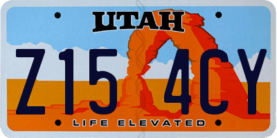 UT license plate Z154CY