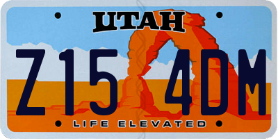 UT license plate Z154DM