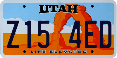 UT license plate Z154ED