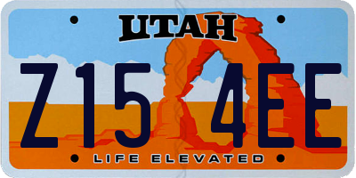 UT license plate Z154EE