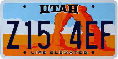 UT license plate Z154EF