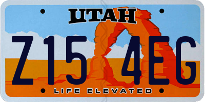 UT license plate Z154EG