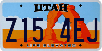 UT license plate Z154EJ