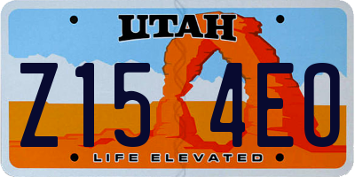 UT license plate Z154EO