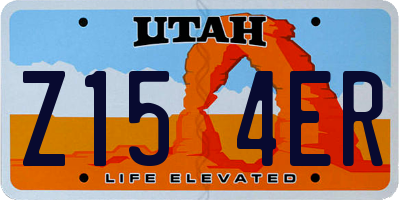 UT license plate Z154ER