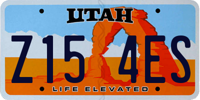 UT license plate Z154ES