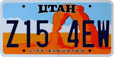 UT license plate Z154EW
