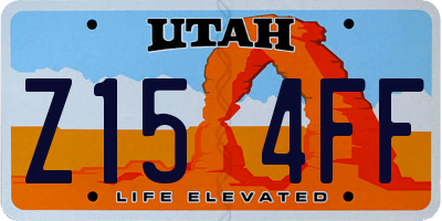 UT license plate Z154FF