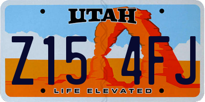 UT license plate Z154FJ