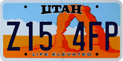 UT license plate Z154FP