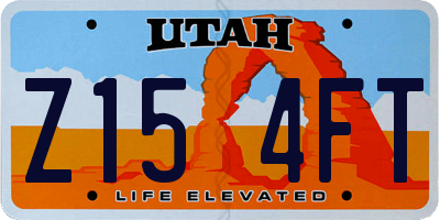 UT license plate Z154FT