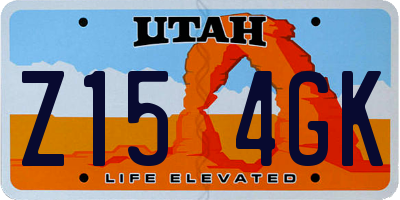 UT license plate Z154GK