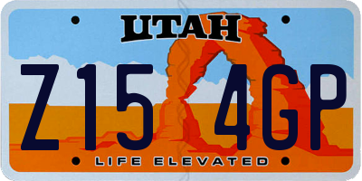 UT license plate Z154GP