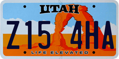 UT license plate Z154HA