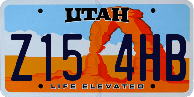 UT license plate Z154HB