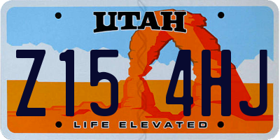 UT license plate Z154HJ
