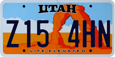 UT license plate Z154HN