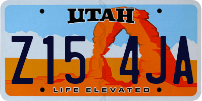 UT license plate Z154JA