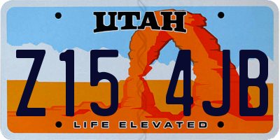 UT license plate Z154JB
