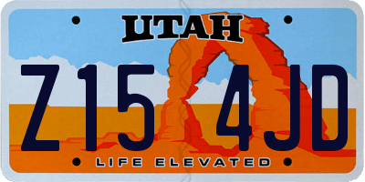 UT license plate Z154JD
