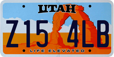 UT license plate Z154LB