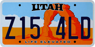 UT license plate Z154LD