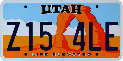 UT license plate Z154LE