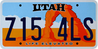 UT license plate Z154LS
