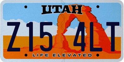 UT license plate Z154LT