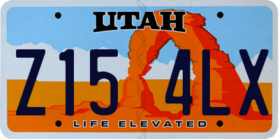 UT license plate Z154LX