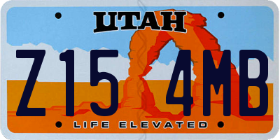 UT license plate Z154MB