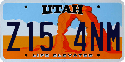 UT license plate Z154NM