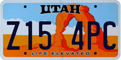 UT license plate Z154PC