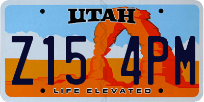 UT license plate Z154PM