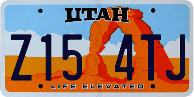 UT license plate Z154TJ
