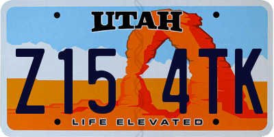 UT license plate Z154TK