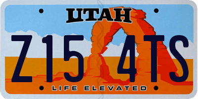 UT license plate Z154TS
