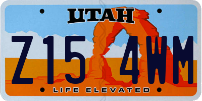 UT license plate Z154WM
